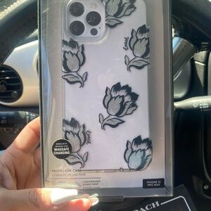 Coach Floral iPhone 12 Pro Max Case - White and Black